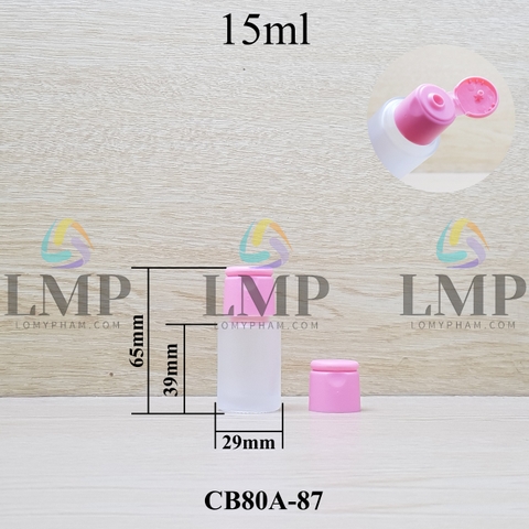 Chai thủy tinh nắp bật trơn mờ