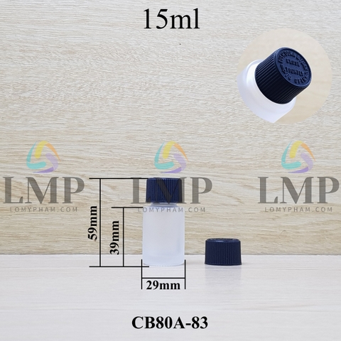 Chai thủy tinh nắp push down and turn sọc