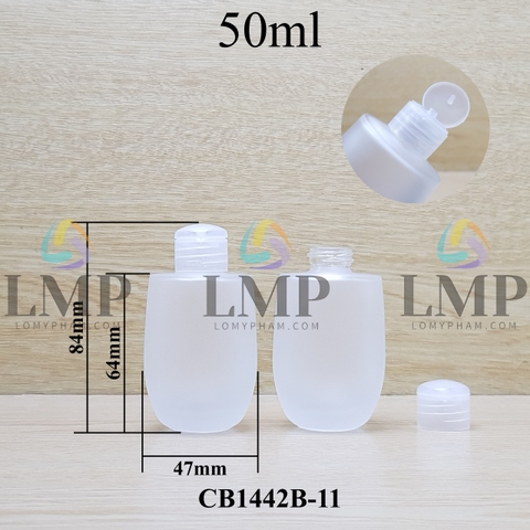 Chai thủy tinh bầu nắp bật trơn