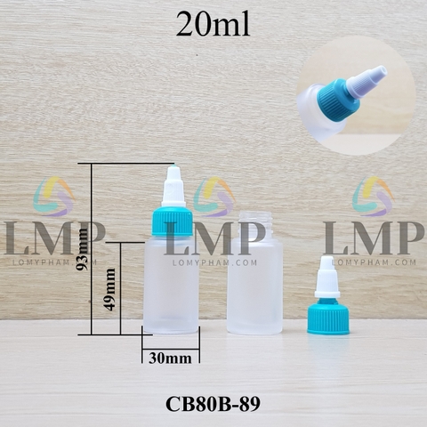 Chai thủy tinh nắp nhọn sọc tattoo