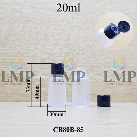 Chai thủy tinh nắp bật trơn bóng