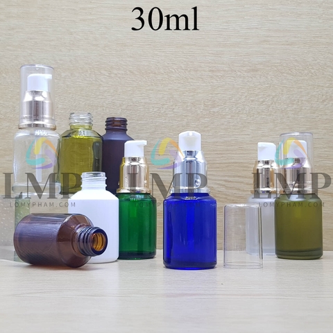 Chai thủy tinh vát đầu xịt giọt xi 30ml