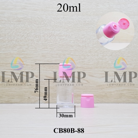 Chai thủy tinh nắp bật trơn mờ