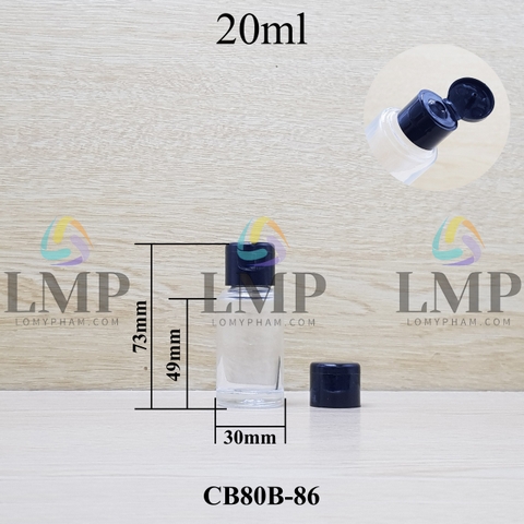 Chai thủy tinh nắp bật trơn bóng