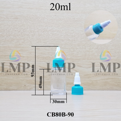 Chai thủy tinh nắp nhọn sọc tattoo