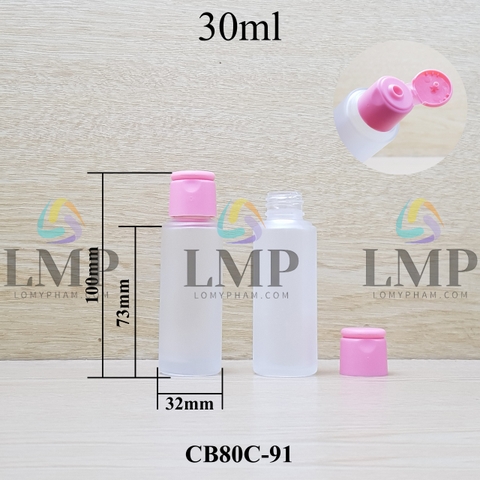 Chai thủy tinh nắp bật trơn mờ