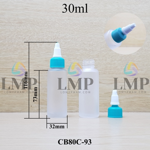 Chai thủy tinh nắp nhọn sọc tattoo