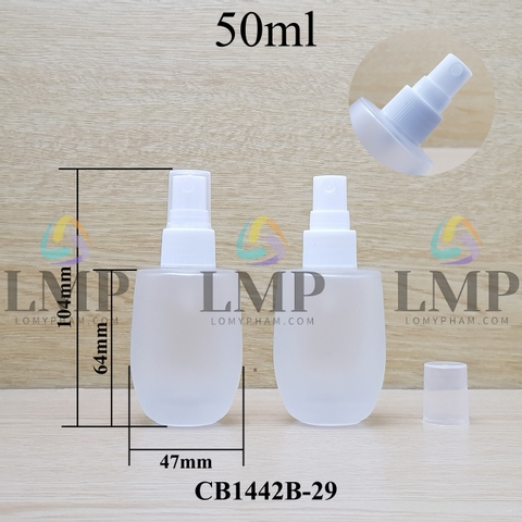 Chai thủy tinh bầu đầu phun sương sọc