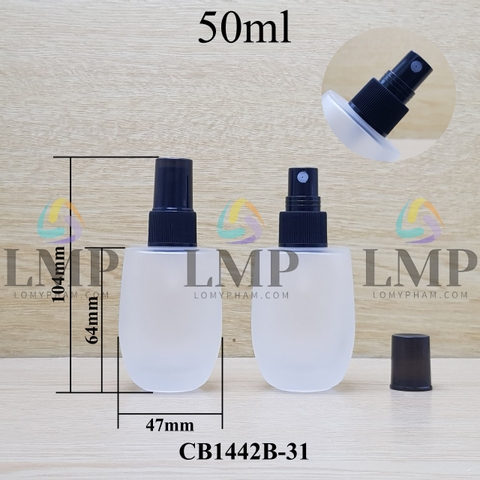 Chai thủy tinh bầu đầu phun sương sọc