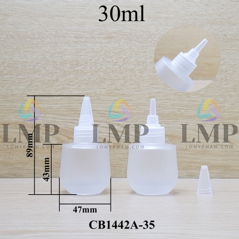 Chai thủy tinh bầu nắp nhọn sọc