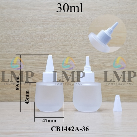 Chai thủy tinh bầu nắp nhọn sọc