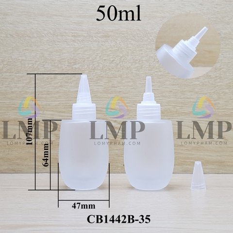 Chai thủy tinh bầu nắp nhọn sọc