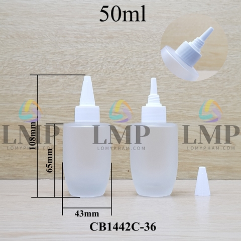 Chai thủy tinh bầu nắp nhọn sọc