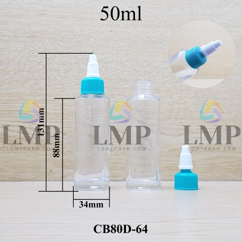 Chai thủy tinh nắp nhọn sọc tattoo