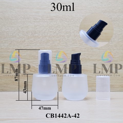 Chai thủy tinh bầu đầu xịt giọt 1 viền