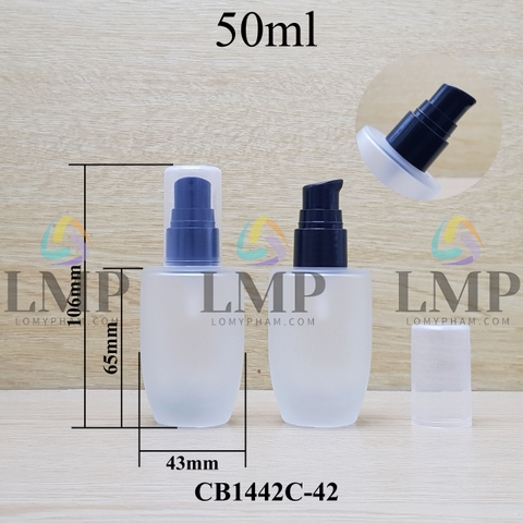Chai thủy tinh bầu đầu xịt giọt 1 viền