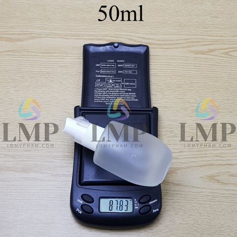 Chai thủy tinh bầu đầu xịt mũi 90 độ