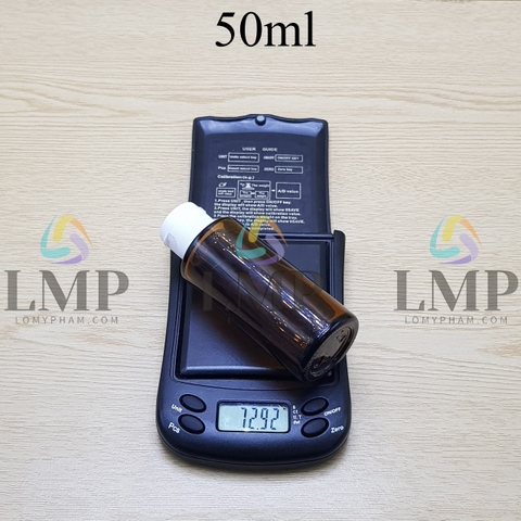 Chai thủy tinh nâu nắp bật sọc