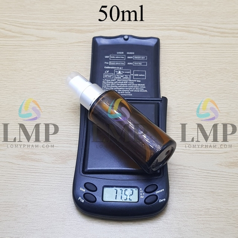 Chai thủy tinh nâu đầu phun sương xi 1 viền