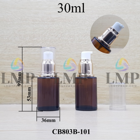 Chai thủy tinh nâu đầu giọt giọt xi