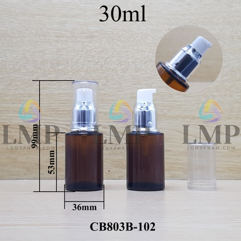 Chai thủy tinh nâu đầu giọt giọt xi