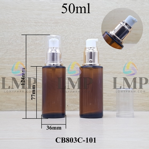 Chai thủy tinh nâu đầu giọt giọt xi