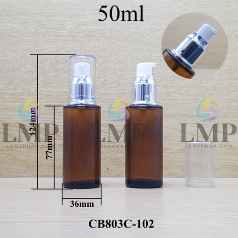 Chai thủy tinh nâu đầu giọt giọt xi