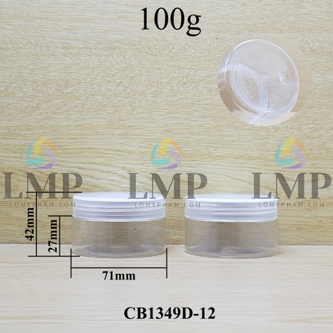 Hũ PET nắp nhựa 100g