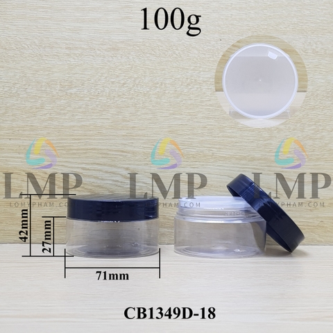Hũ PET nắp nhựa 100g