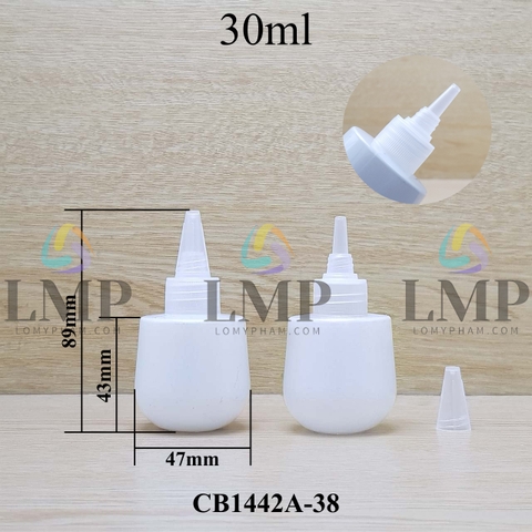 Chai thủy tinh bầu nắp nhọn sọc
