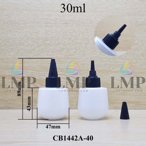 Chai thủy tinh bầu nắp nhọn sọc