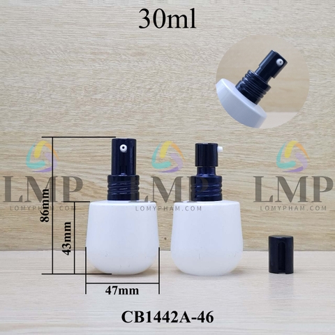 Chai thủy tinh bầu đầu nhôm giọt cao