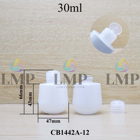 Chai thủy tinh bầu nắp bật trơn