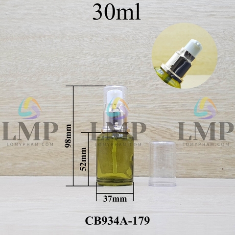 Chai thủy tinh vát đầu xịt giọt xi 30ml