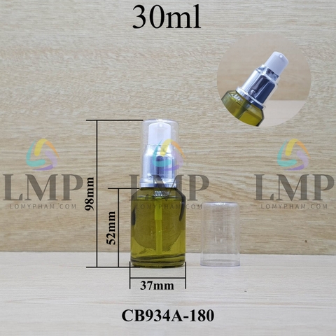 Chai thủy tinh vát đầu xịt giọt xi 30ml