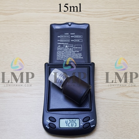 Chai thủy tinh vát nắp nhấn 15ml