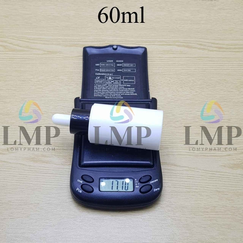 Chai PETG vai ngang nắp bóp khoen nhựa 60ml