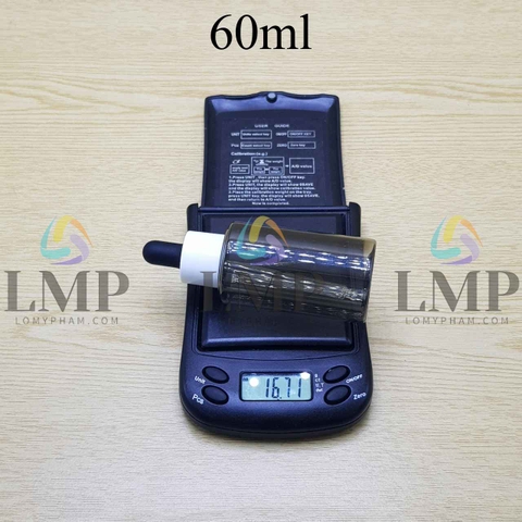 Chai PETG vai ngang nắp bóp khoen nhựa 60ml