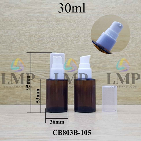 Chai thủy tinh nâu đầu giọt giọt 1 viền