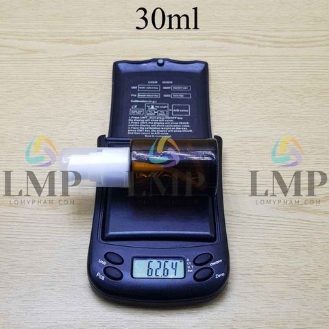 Chai thủy tinh nâu đầu giọt giọt 1 viền