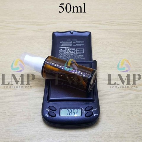 Chai thủy tinh nâu đầu giọt giọt 1 viền