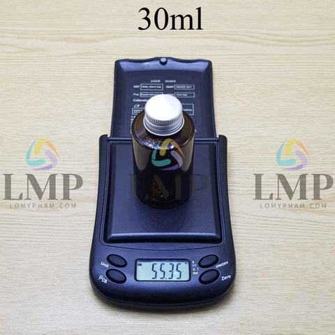 Chai thủy tinh nâu nắp nhôm cuốn