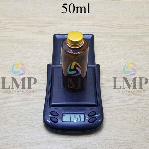 Chai thủy tinh nâu nắp nhôm cuốn