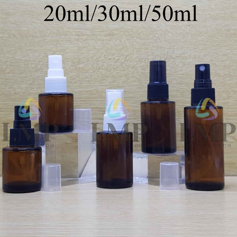 Chai thủy tinh nâu đầu phun sương sọc