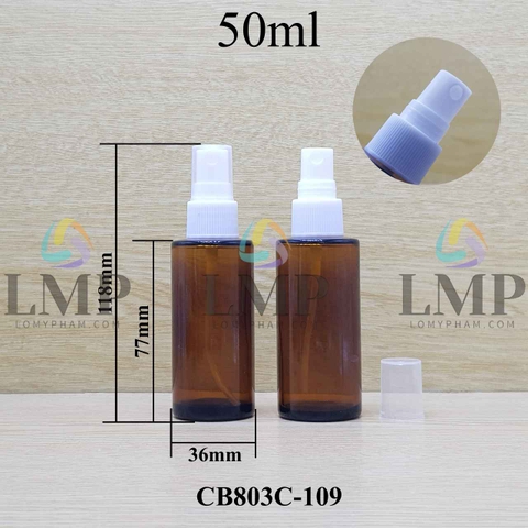 Chai thủy tinh nâu đầu phun sương sọc