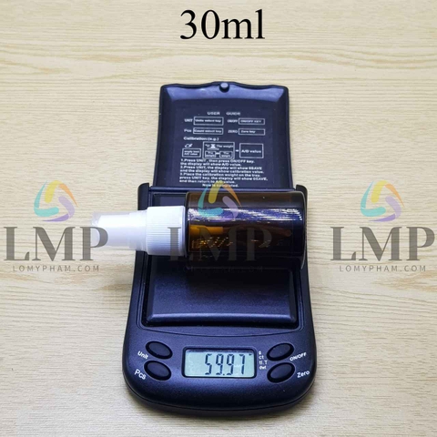 Chai thủy tinh nâu đầu phun sương sọc