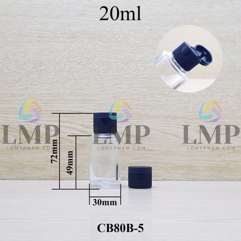 Chai thủy tinh nắp bật sọc