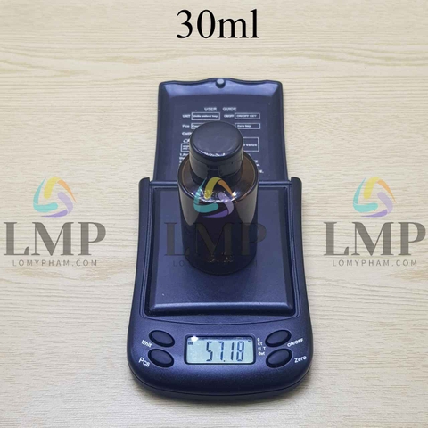 Chai thủy tinh nâu nắp bật trơn bóng