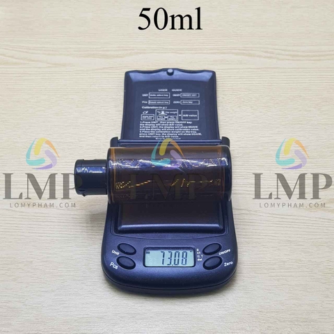 Chai thủy tinh nâu nắp bật trơn bóng