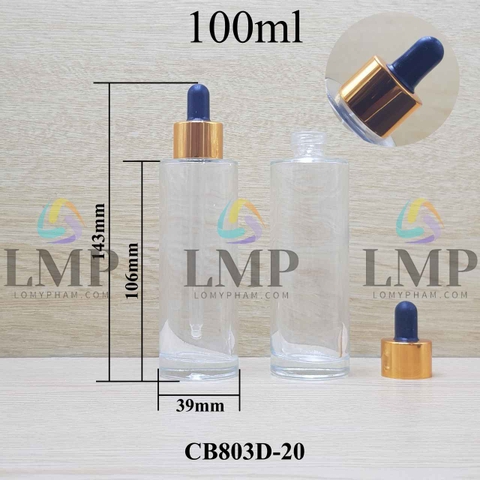 Chai thủy tinh nắp bóp khoen nhôm